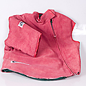 Coach's Front Zip Leather Jacket, Half Sleeve