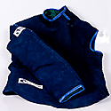 Coach's Front Zip Leather Jacket, One Sleeve